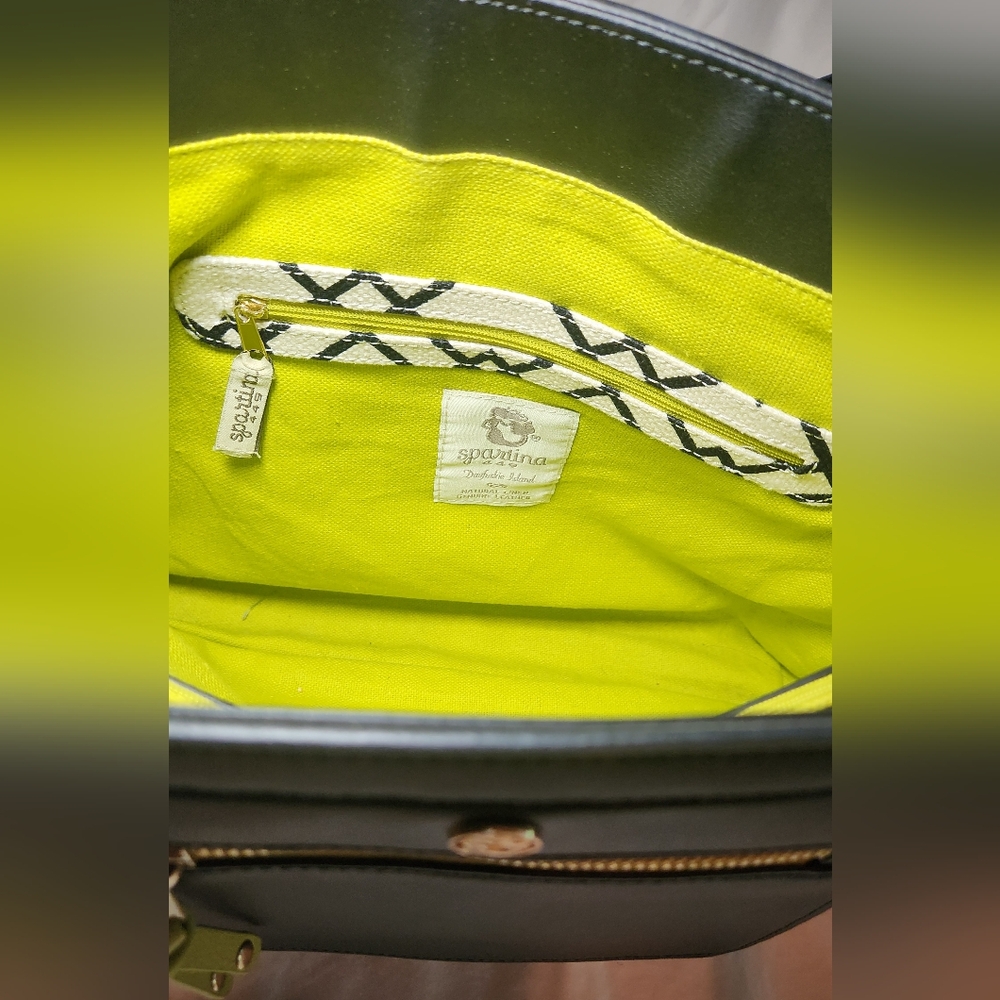 Spartina 449 Ivory/Navy/Lime‎ Tote - Picture 7 of 9